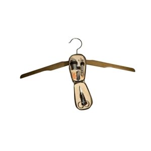 Antique German Kronenberg Solingen Razor - Flodable Wooden Hanger & Accessories